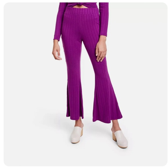 Victor Glemaud x Target Women's Flare Pants (Grape Juice Purple) - Picture 1 of 7